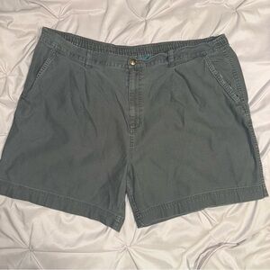 BIG DOGS Canvas Work Shorts Men's 42 Olive Green‎ Grunge Logo Embroidered Rugged